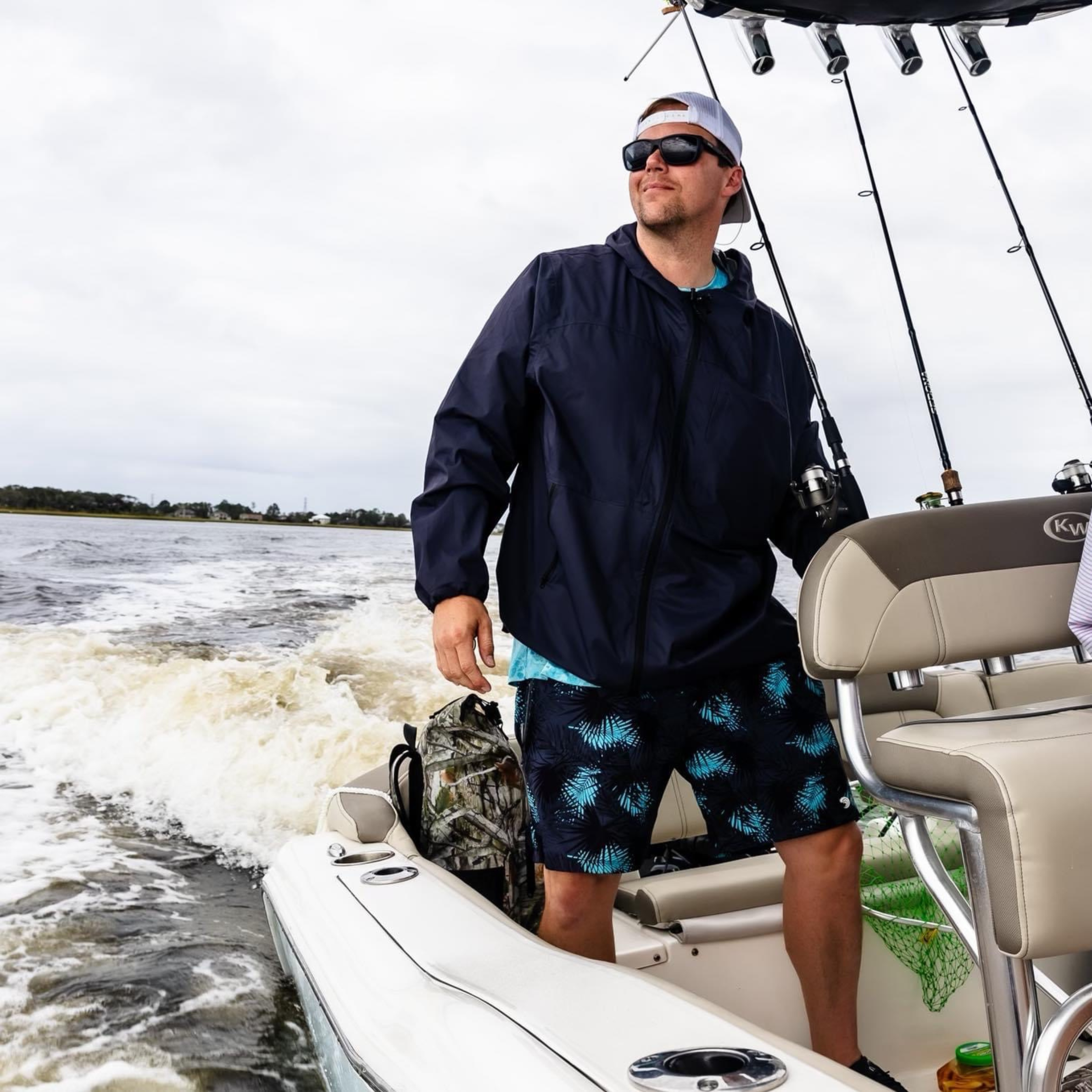 Midnight Palms Waterproof Swim Shorts